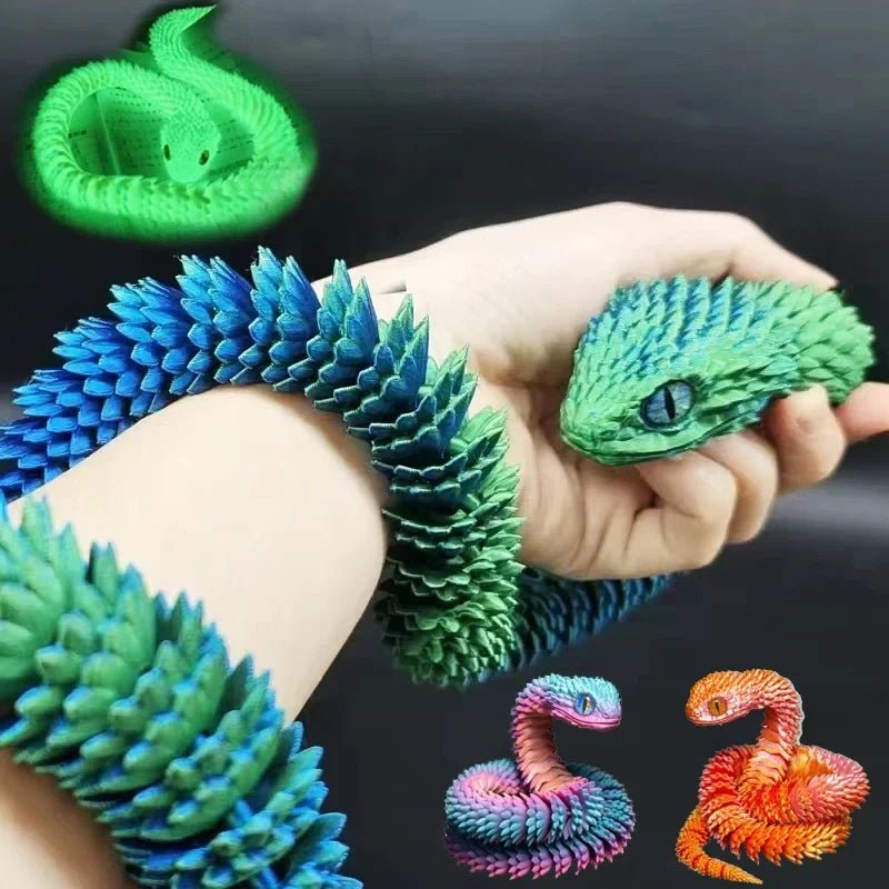 3D Printed Movable Joint Snake Fidget Toy - Fav Fidgets