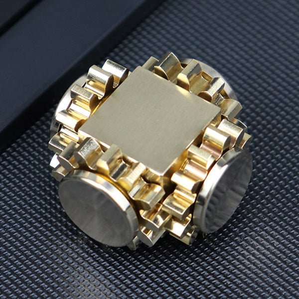 Brass Cube Gears Spinner - Fav Fidgets