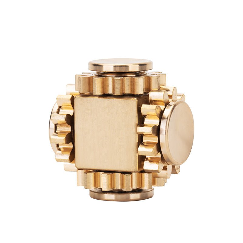 Brass Cube Gears Spinner - Fav Fidgets