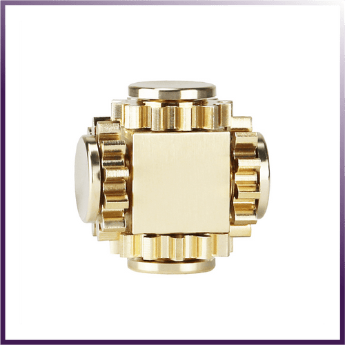 Brass Cube Gears Spinner - Fav Fidgets