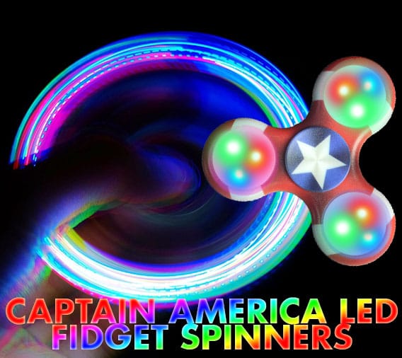 Light Up Pad Shield Finger Fidget Spinner - Fav Fidgets