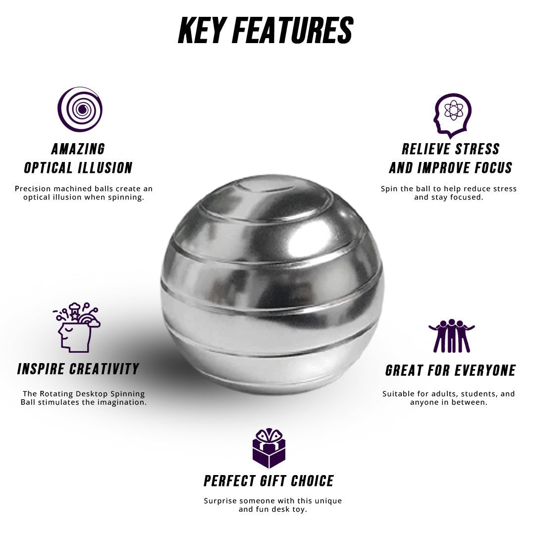Rotating Desktop Spinning Ball - Fav Fidgets